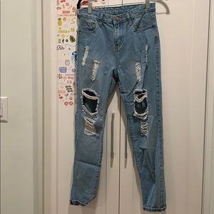 ripped mom jeans